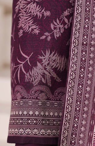 Sadabahar Printed Stitched Khaddar 3PC Collection - 2025 (PURPLE D-08)