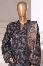 Sadabahar Printed Stitched Khaddar 3PC Collection - 2025 (BLACK D-09)