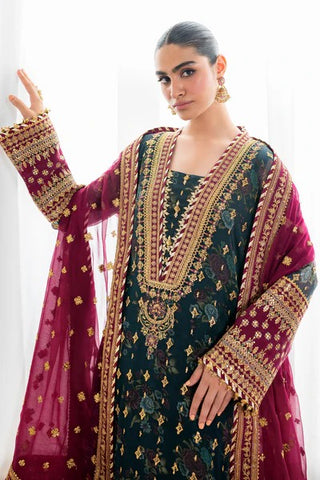 Baroque 3PC Unstitched Embroidered Chiffon Collection UF-689
