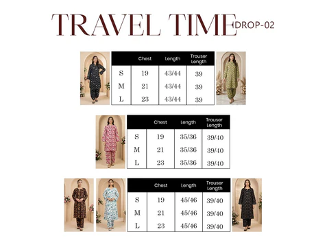 Travel Time by Amna Khadija | 2pc Stitched Printed Lawn Collection - 2026 (D-04)