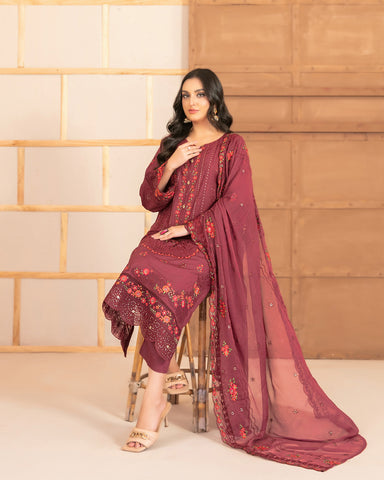 Tawakkal Mahani Semi-Stitched Fancy Embroidered Collection - 2025 D-4317