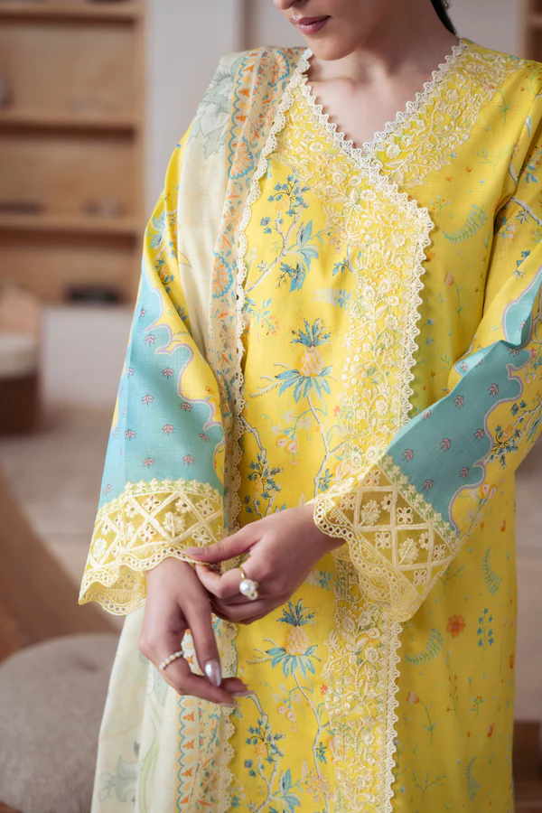 Aabyaan Unstitched Printed Luxe Lawn Collection - 2026 (AYLIN-AP-02)