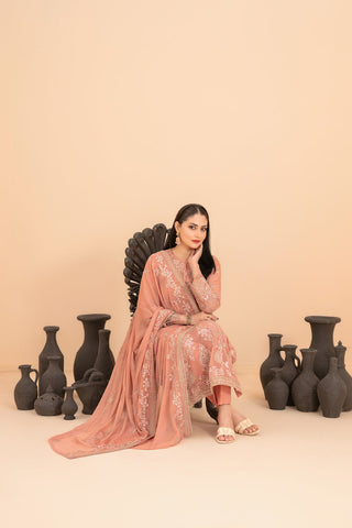 Saiyaara by Tawakkal | Semi-Stitched Fancy Embroidered Chiffon Collection - 2025 D-4233