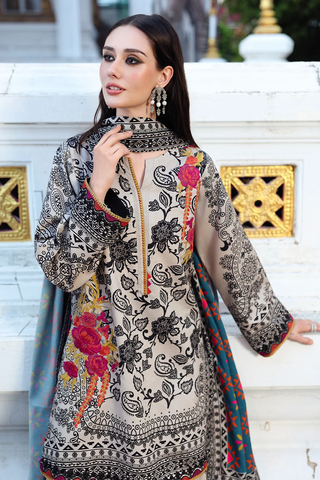Combination by Charizma | Unstitched Embroidered Linen Vol-II Winter - 2025 CCW6-19