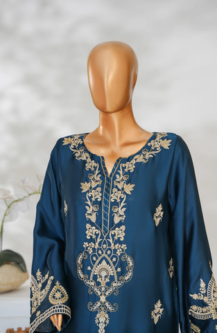 Mohar by Amna Khadija | Stitched Shamooz Silk 2PC Collection - 2026 (TEAL)