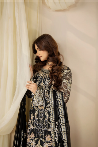 Areesha Unstitched Festive Formal Vol-23 Collection - 2026 (Ebony Silver Classic)