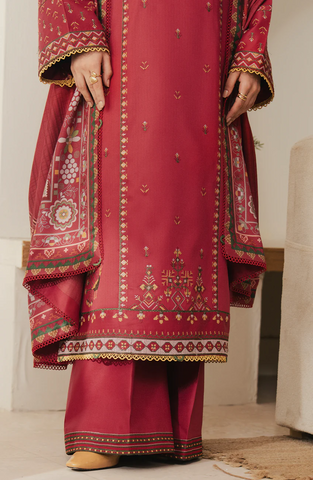 Serán Unstitched Embroidered Winter Collection - 2025 (CERISSE)