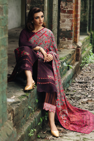 Combination by Charizma | Unstitched Embroidered Linen Vol-II Winter - 2025 CCW6-17