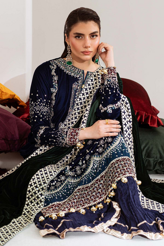 Maya by Nurèh | Unstitched Embroidered & Embellished Velvet Collection - 2025 NW-109