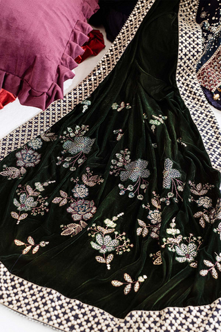 Maya by Nurèh | Unstitched Embroidered & Embellished Velvet Collection - 2025 NW-109
