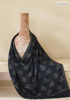 Wijdan Wool Printed Women's Shawl Collection - 2025 (BLACK)