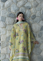 Santorini by Elaf | Unstitched Printed Lawn Collection - 2026 EPN-4A AVOCADO