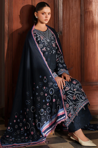 Meline by Farasha | Unstitched Premium Viscose Collection - 2025 (NIGHT OAK)