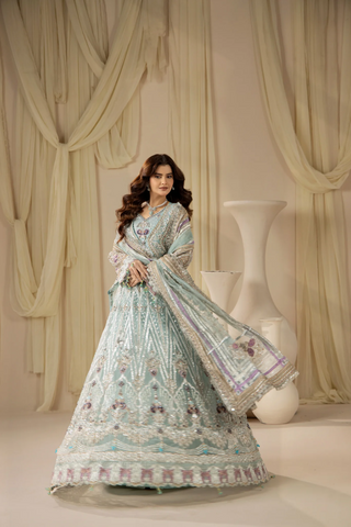 Areesha Unstitched Festive Formal Vol-23 Collection - 2026 (Aqua Crystal Dream)