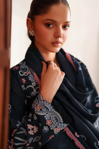 Meline by Farasha | Unstitched Premium Viscose Collection - 2025 (NIGHT OAK)