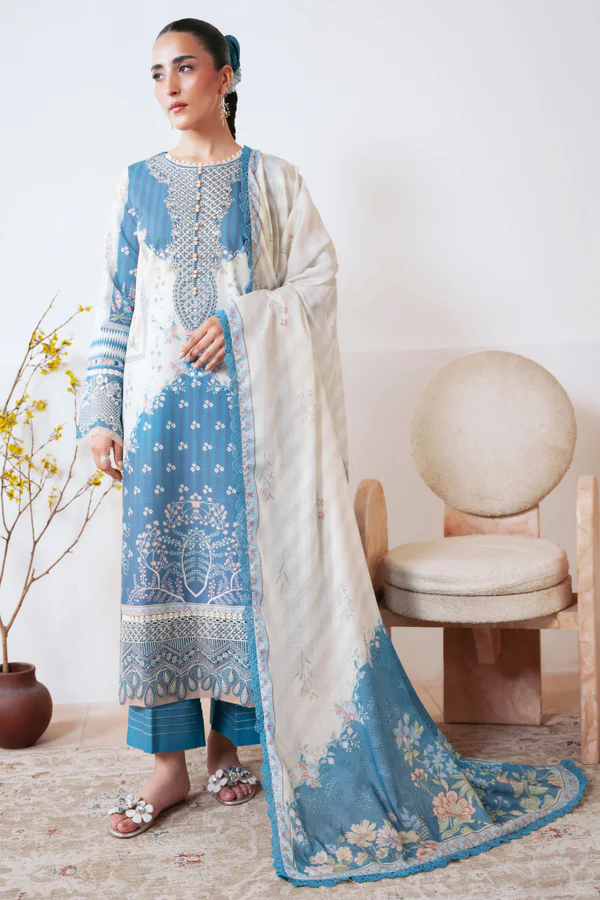 Aabyaan Unstitched Printed Luxe Lawn Collection - 2026 (ESHAAL-AP-07)