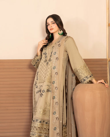 Tawakkal Mahani Semi-Stitched Fancy Embroidered Collection - 2025 D-4313