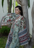 Santorini by Elaf | Unstitched Printed Lawn Collection - 2026 EPN-6B OPALINE GARDEN