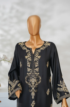Mohar by Amna Khadija | Stitched Shamooz Silk 2PC Collection - 2026 (BLACK)