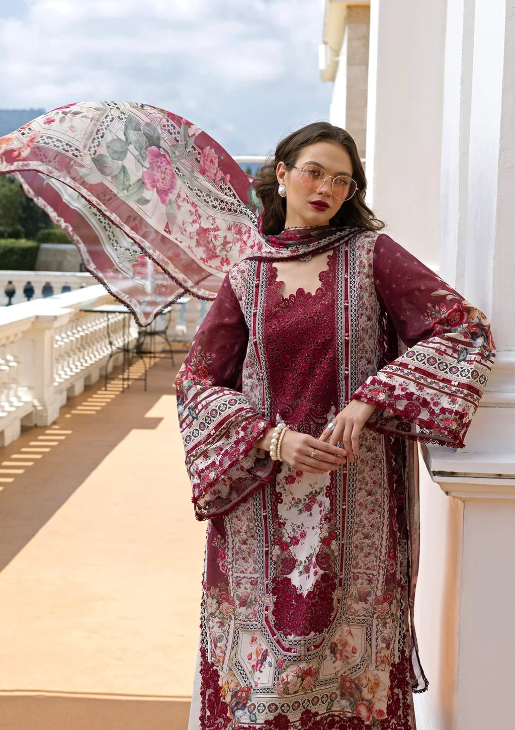 Elaf Signature Unstitched Printed Embroidered Lawn Collection - 2026 ESA-2B RUBY LADY