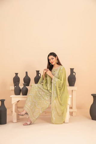 Saiyaara by Tawakkal | Semi-Stitched Fancy Embroidered Chiffon Collection - 2025 D-4228