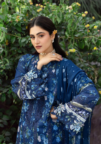 Elaf Chikankari Unstitched Print Collection - 2026 ERC-3B NEEL