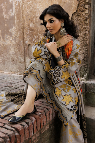 Combination by Charizma | Unstitched Embroidered Linen Vol-II Winter - 2025 CCW6-14
