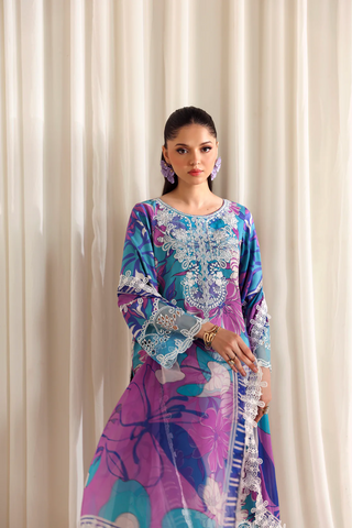 Zyrah by Naqsh | Unstitched Fall Winter Collection - 2025 MULTI BLUE - 00183