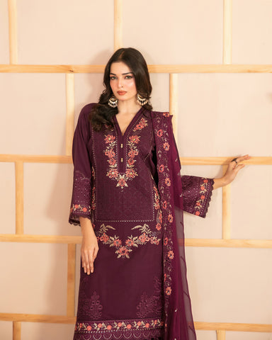 Tawakkal Mahani Semi-Stitched Fancy Embroidered Collection - 2025 D-4314