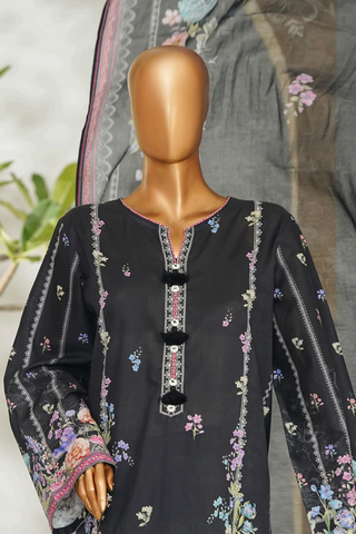 Bin Saeed Stitched Exclusive Printed Lawn Vol-I Collection - 2026 BSE-07-BLACK