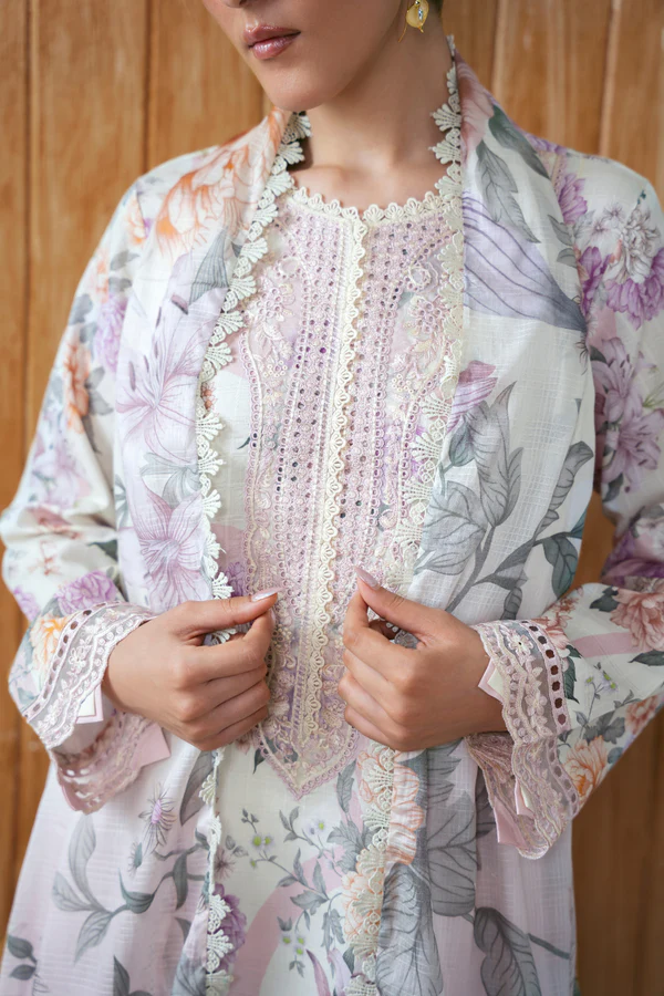 Aabyaan Unstitched Printed Luxe Lawn Collection - 2026 (SARIYA-AP-03)