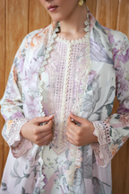 Aabyaan Unstitched Printed Luxe Lawn Collection - 2026 (SARIYA-AP-03)