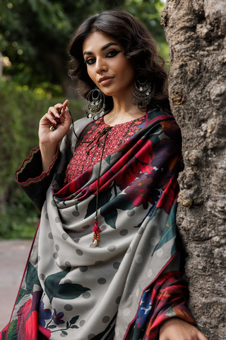 Combination by Charizma | Unstitched Embroidered Linen Vol-II Winter - 2025 CCW6-18