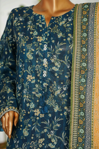 Bin Saeed Stitched Exclusive Printed Lawn Vol-I Collection - 2026 BSE-08-BLUE