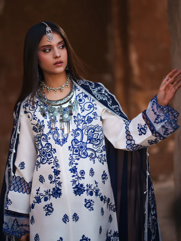 Gul by Mahnur | Unstitched Embroidered Lawn Collection - 2026 G-008