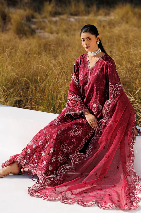 Sunlit Groove by Emaan Adeel | Unstitched Luxury Lawn Collection - 2026 (RADIANT ROSE)