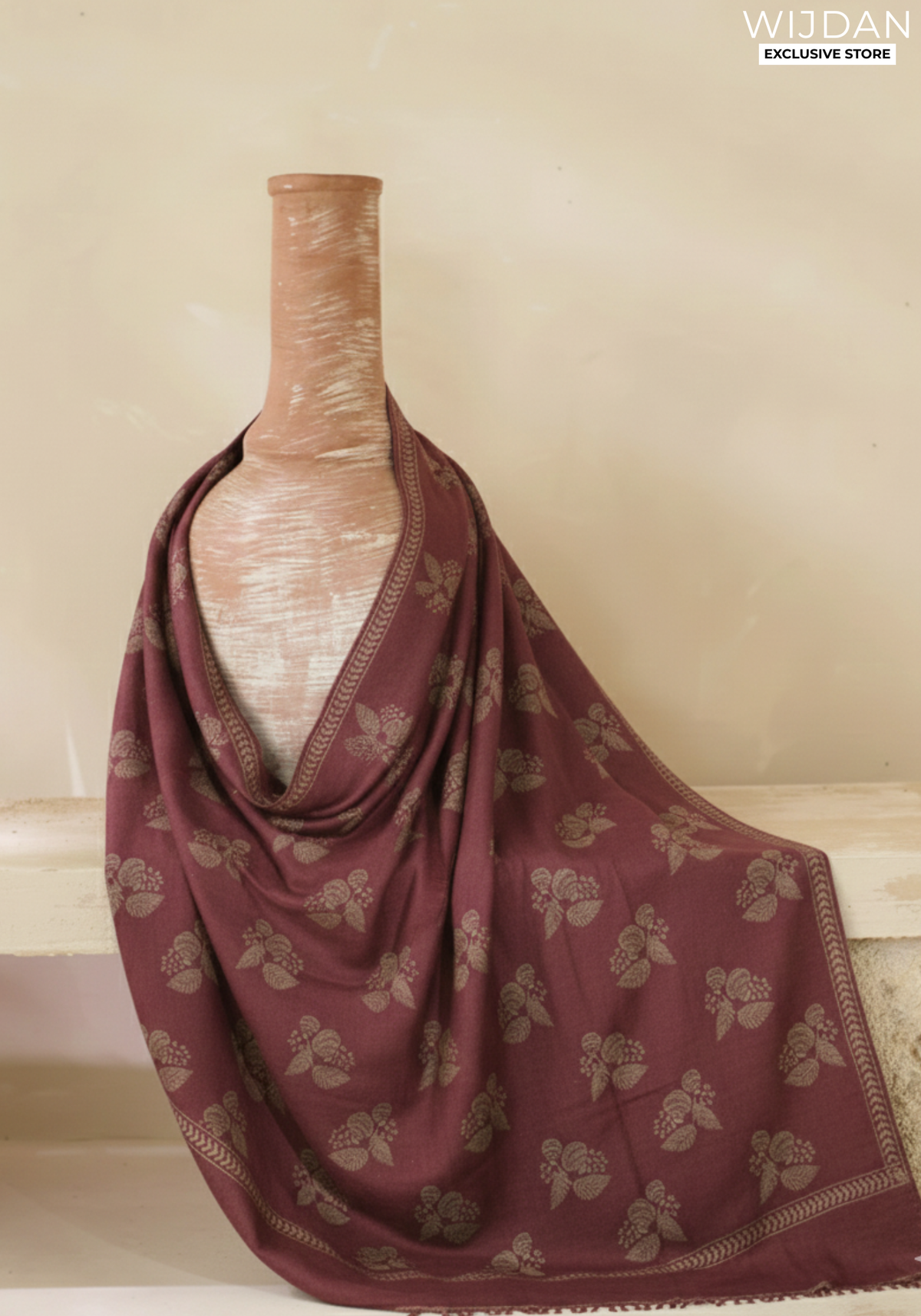 Wijdan Wool Printed Women's Shawl Collection - 2025 (FUCHSIA ROSE)