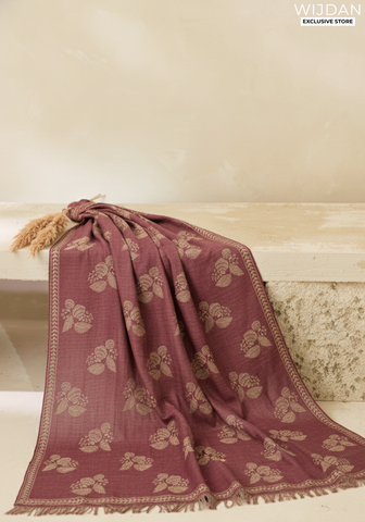 Wijdan Wool Printed Women's Shawl Collection - 2025 (FUCHSIA ROSE)