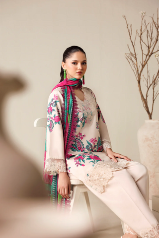 Zyrah by Naqsh | Unstitched Fall Winter Collection - 2025 IVORY - 00187
