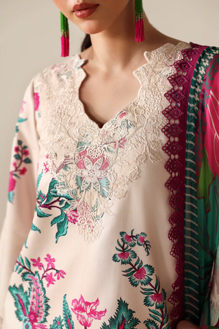 Zyrah by Naqsh | Unstitched Fall Winter Collection - 2025 IVORY - 00187