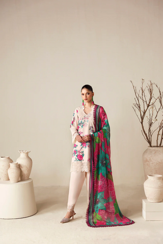 Zyrah by Naqsh | Unstitched Fall Winter Collection - 2025 IVORY - 00187