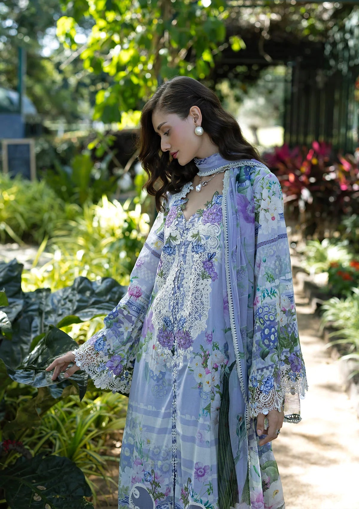 Elaf Signature Unstitched Printed Embroidered Lawn Collection - 2026 ESA-6A MOONLIT PETALS