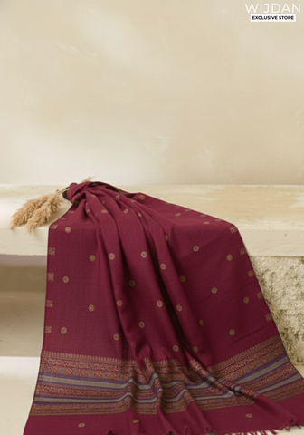 Wijdan Wool Printed Women's Shawl Collection - 2025 (RED)