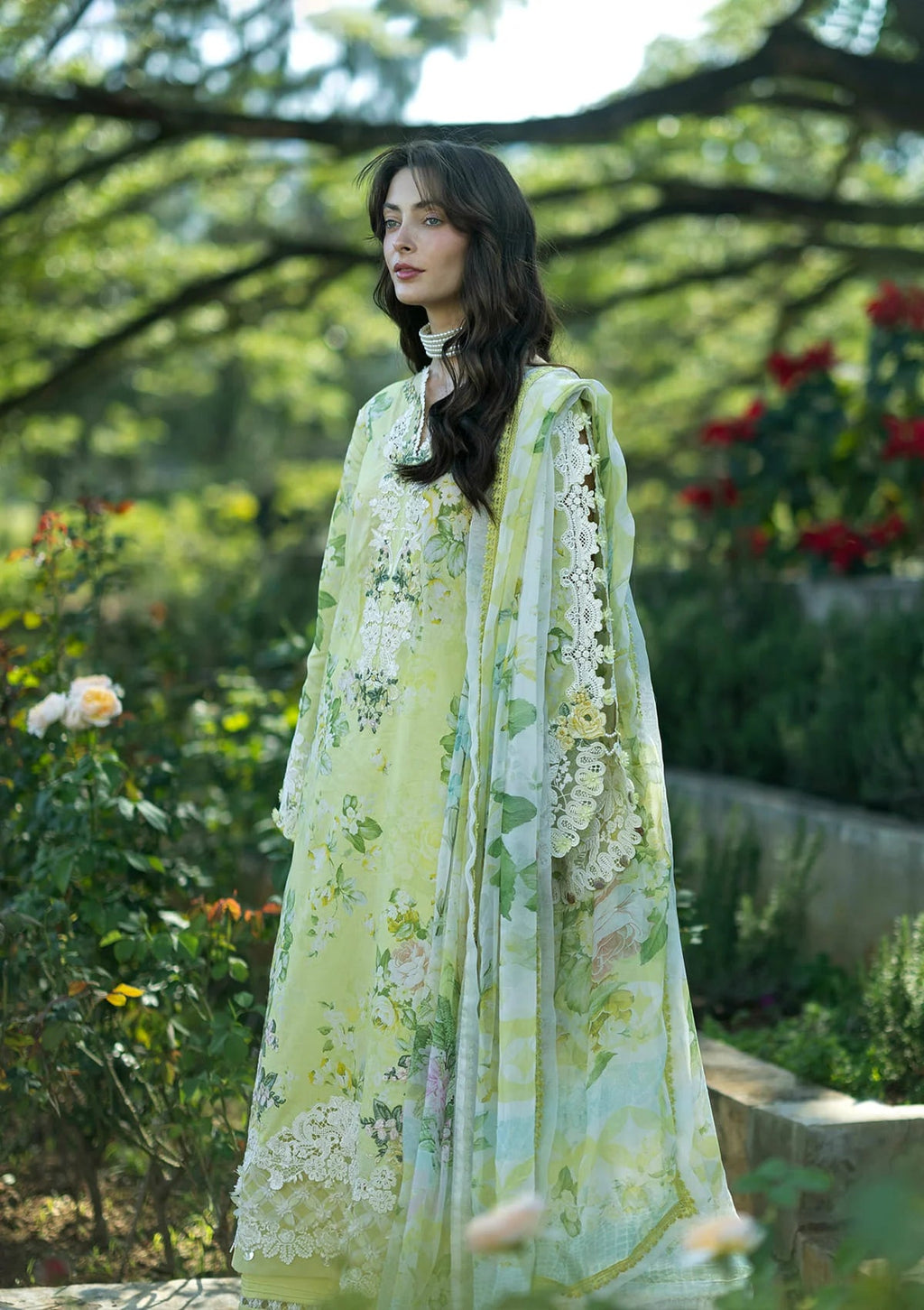 Elaf Signature Unstitched Printed Embroidered Lawn Collection - 2026 ESA-7A IVORY SEASON