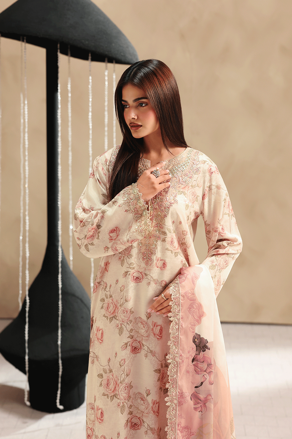 Naqsh by Ramsha | Unstitched Emb & Print Vol-02 Rawsilk'26 (RS-205)