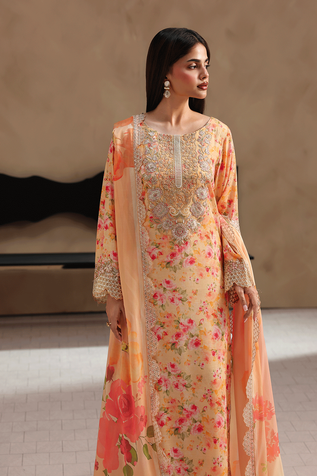 Naqsh by Ramsha | Unstitched Emb & Print Vol-02 Rawsilk'26 (RS-207)