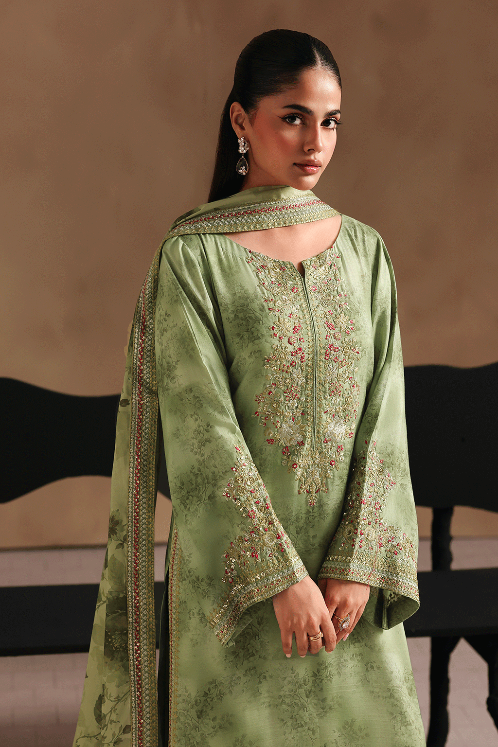 Naqsh by Ramsha | Unstitched Emb & Print Vol-02 Rawsilk'26 (RS-201)