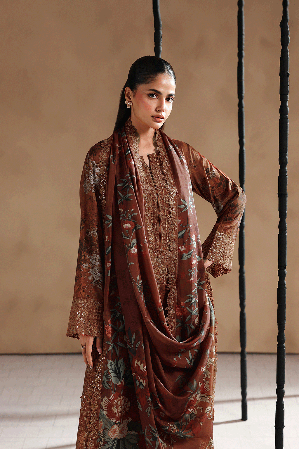 Naqsh by Ramsha | Unstitched Emb & Print Vol-02 Rawsilk'26 (RS-206)