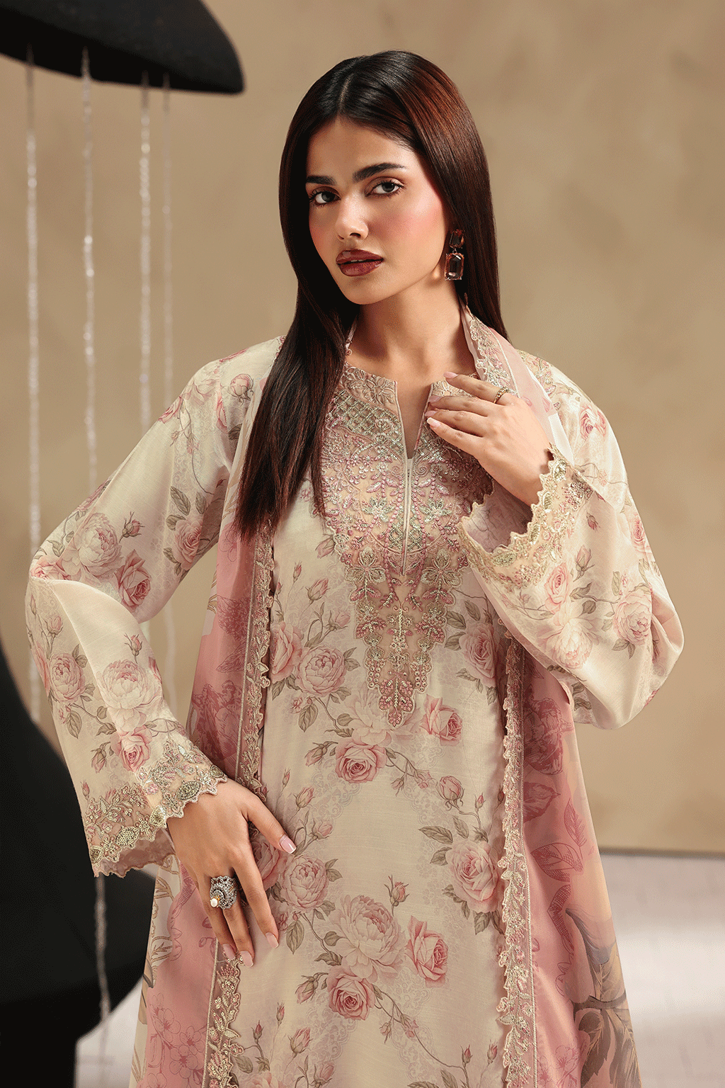 Naqsh by Ramsha | Unstitched Emb & Print Vol-02 Rawsilk'26 (RS-205)