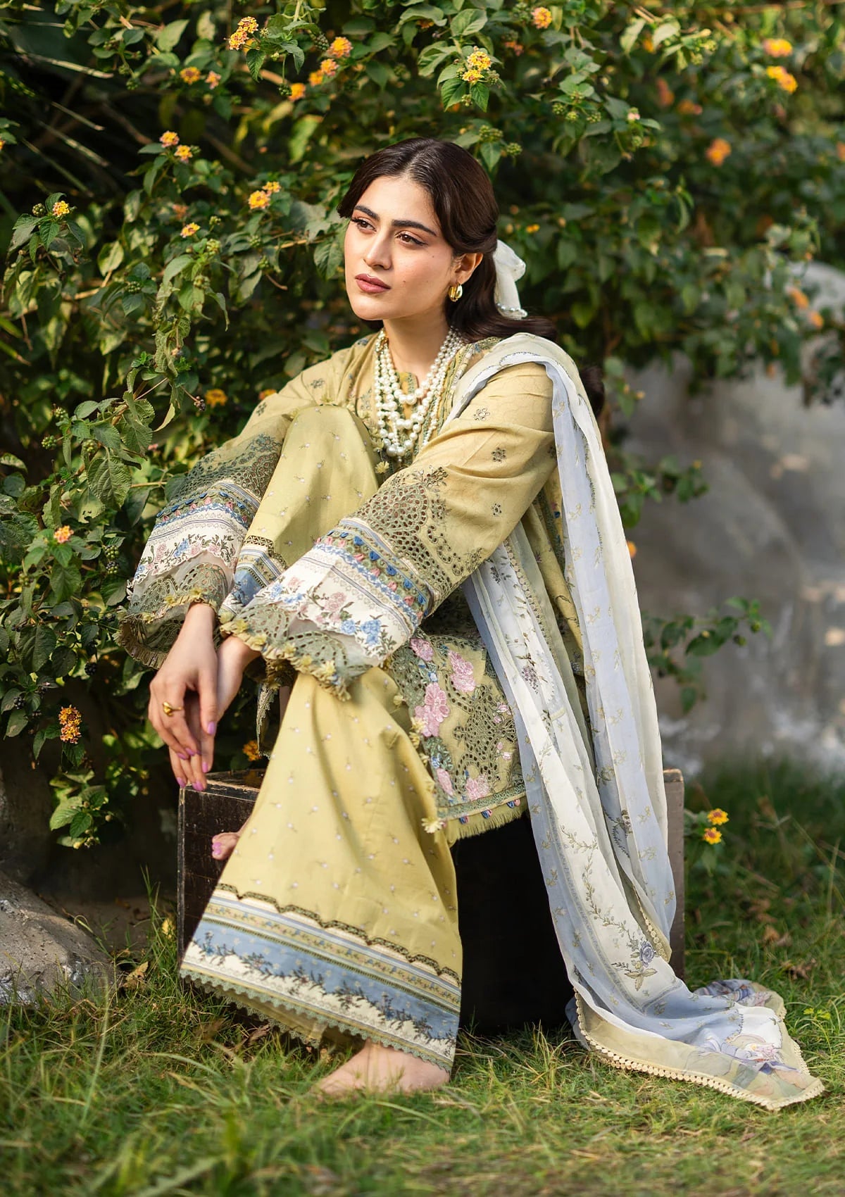 Elaf Chikankari Unstitched Print Collection - 2026 ERC-8B MENAH